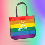 Large Rainbow Laminated Tote Bag